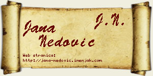 Jana Nedović vizit kartica